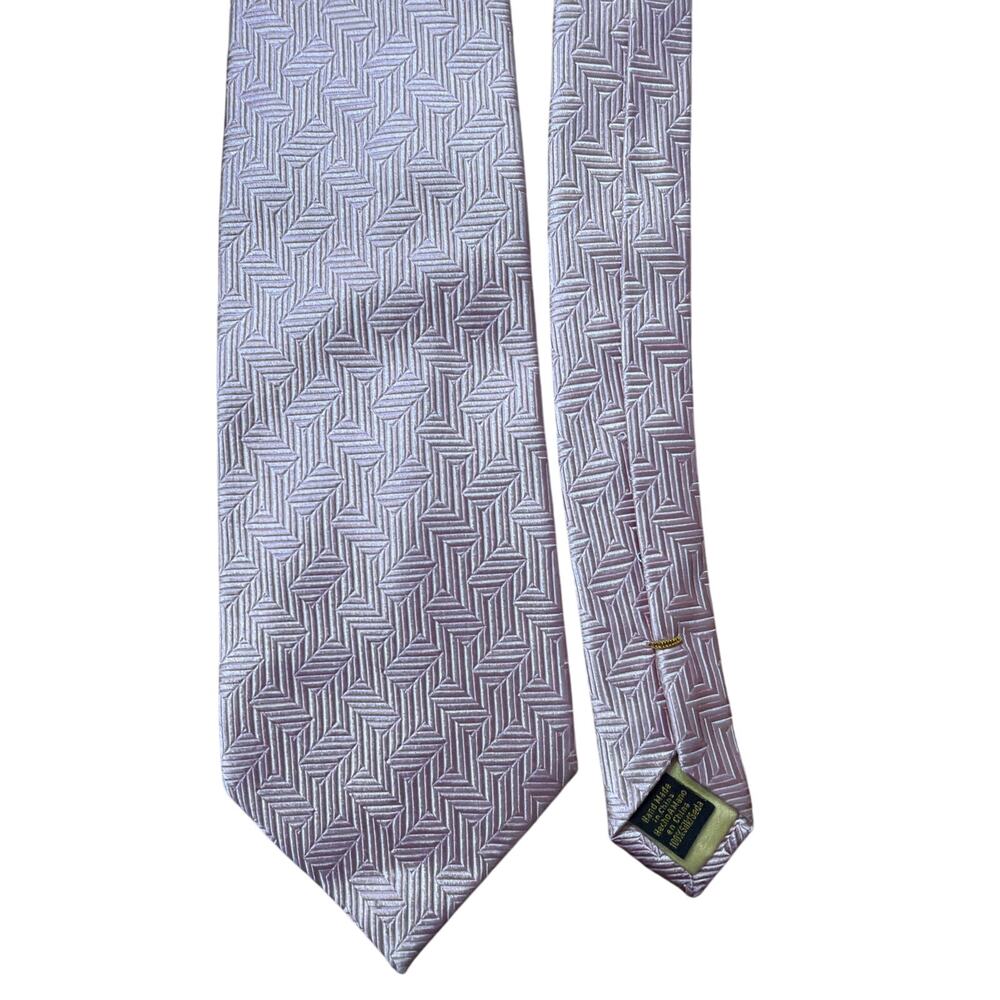 Donald Trump Signature Presidential Seal Collection Tie 100% Silk Pink Gold Bar